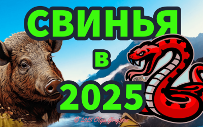 Свинья в 2025 году Змеи